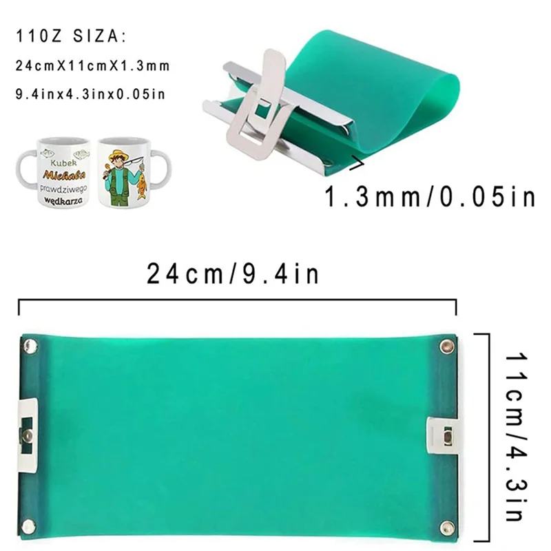 ABDJ-24Pcs 승화 머그잔 용 실리콘 머그 랩 오븐에서 승화 용 11OZ 머그 랩 3D 실리콘 머그 랩 승화