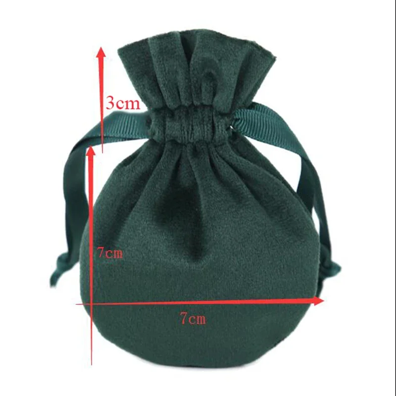 Round Bottom Drawstring Bags Soft Smoothly Silk Velvet Pouches Jewelry Antique Perfume Lipstick Packaging Bag Custom Logo