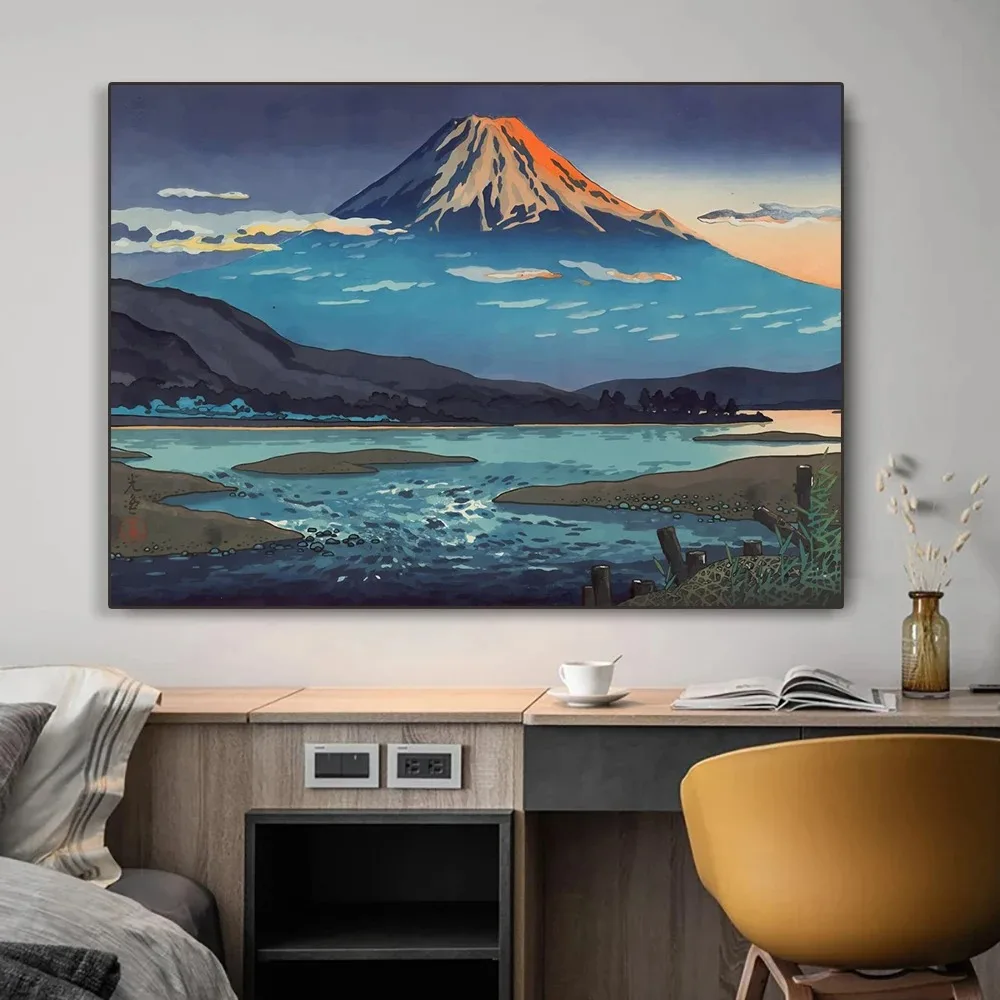 Художественный плакат Hokusai охара Косон, винтажное украшение гостевой комнаты, украшение для дома, холст, печать, настенный плакат, картина