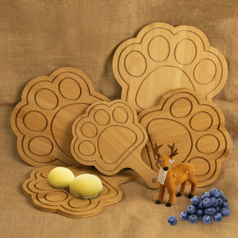 

Cat Claw Pizza Pan Wooden Tray Food Grade Household Utensils Special Fried Chicken Wooden Plate Steak Baking F2V7M0