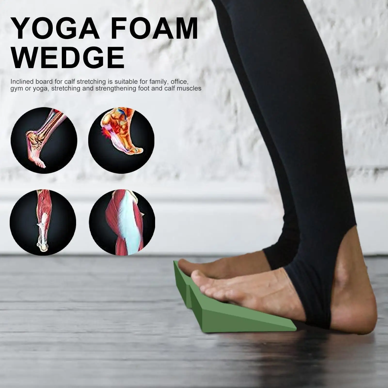 1Pairs Yoga Wedge Blocks EVA Foam Yoga Wedge Stretch Slant Boards Exercise Yoga Block Pilates Wedge Squats Fitness Accessories