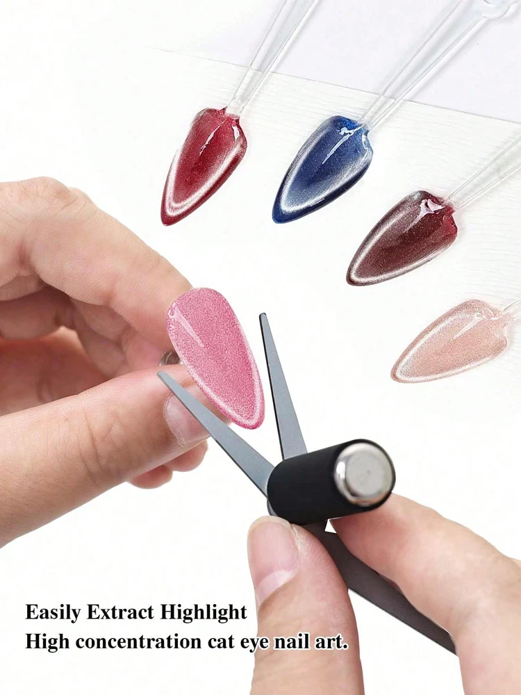 New Model Nail Art Dual-Head French Cat Eye Magnetic Rod Magnets for Attaching Cat Eyes  Special Magnetic Tool for Nail Salons.
