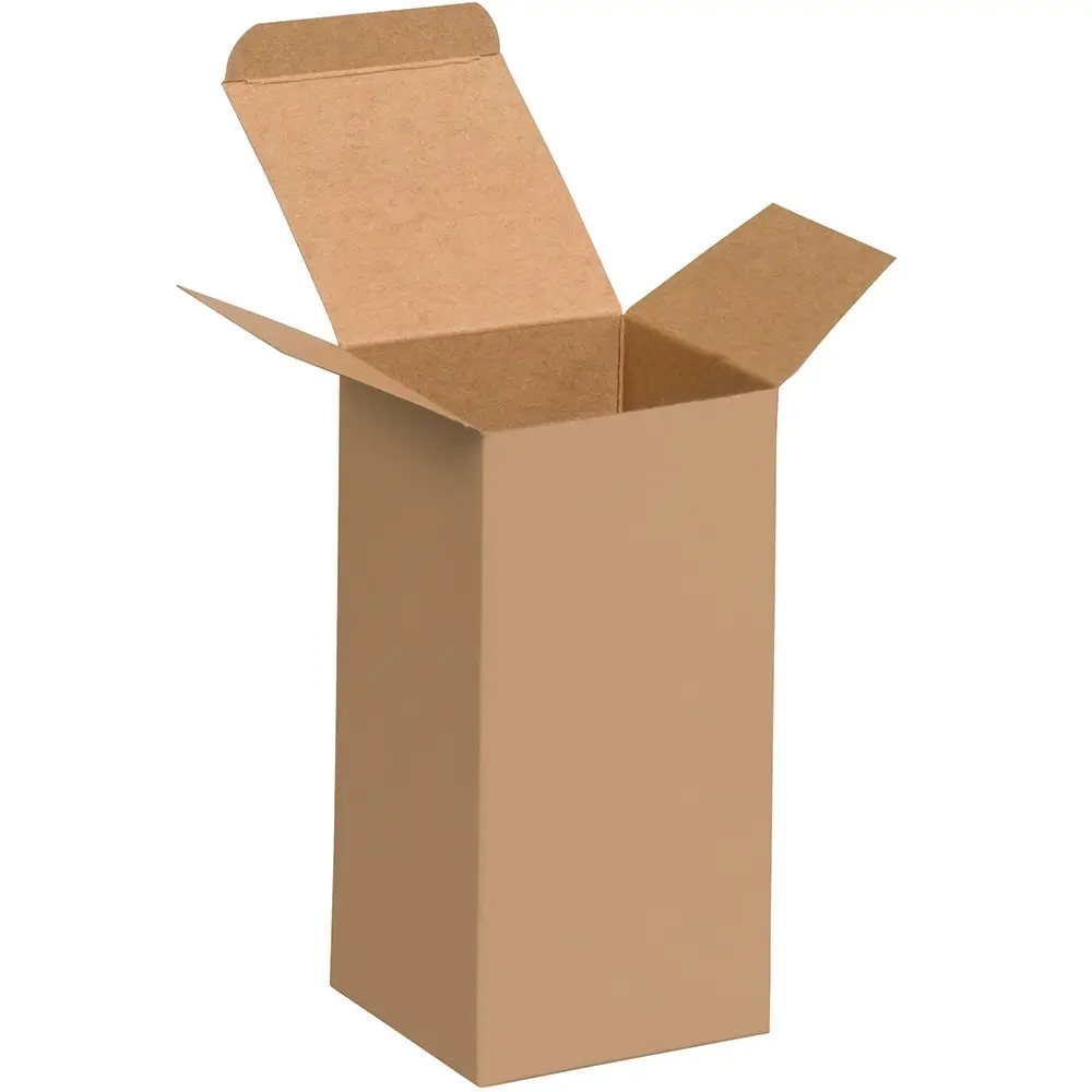 

Коричневые складные подарочные коробки Kraft, 3" x 3" x 6", упаковка 250 шт., легко собираемые картонные коробки с обратным закрытием, для небольших подарков или индивидуального оформления.