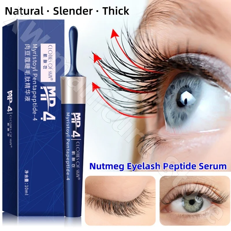 Płyn do rzęs Nutmeg Eyelash Nutrition Acyl Pentapeptide Mascara Naturalny, wydłużający, pogrubiający, podkręcający tusz do rzęs z polipeptydami MP4, 10 ml
