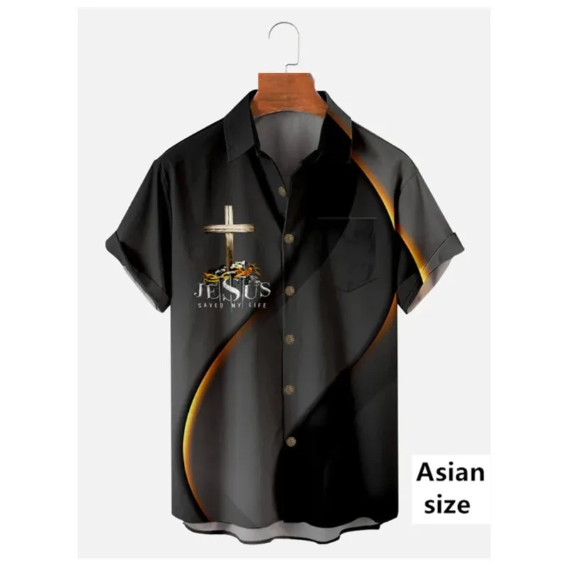 

Jesus Cross Graphic 3D Printed Shirt Men Women New In Easter Day Jesus Christ Shirt Summer Unisex Short Sleeve Blouse Men Tops