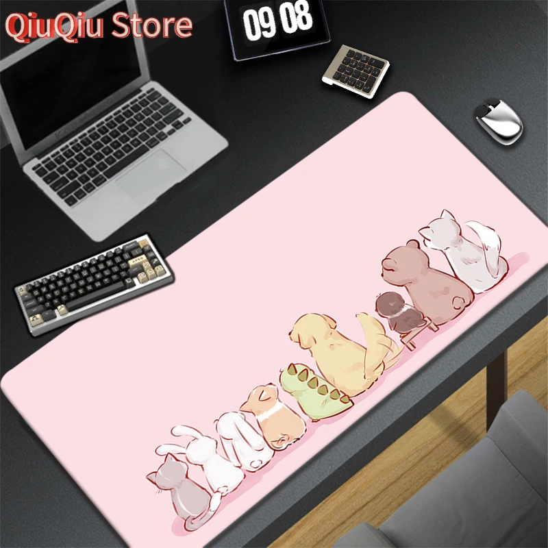 Roze Muismat Kawaii Bureaumat Schattige Dieren Muismat Gaming Accessoires PC Laptop Muismat Bedrijf Tapijt Esthetische Gamer Meisje