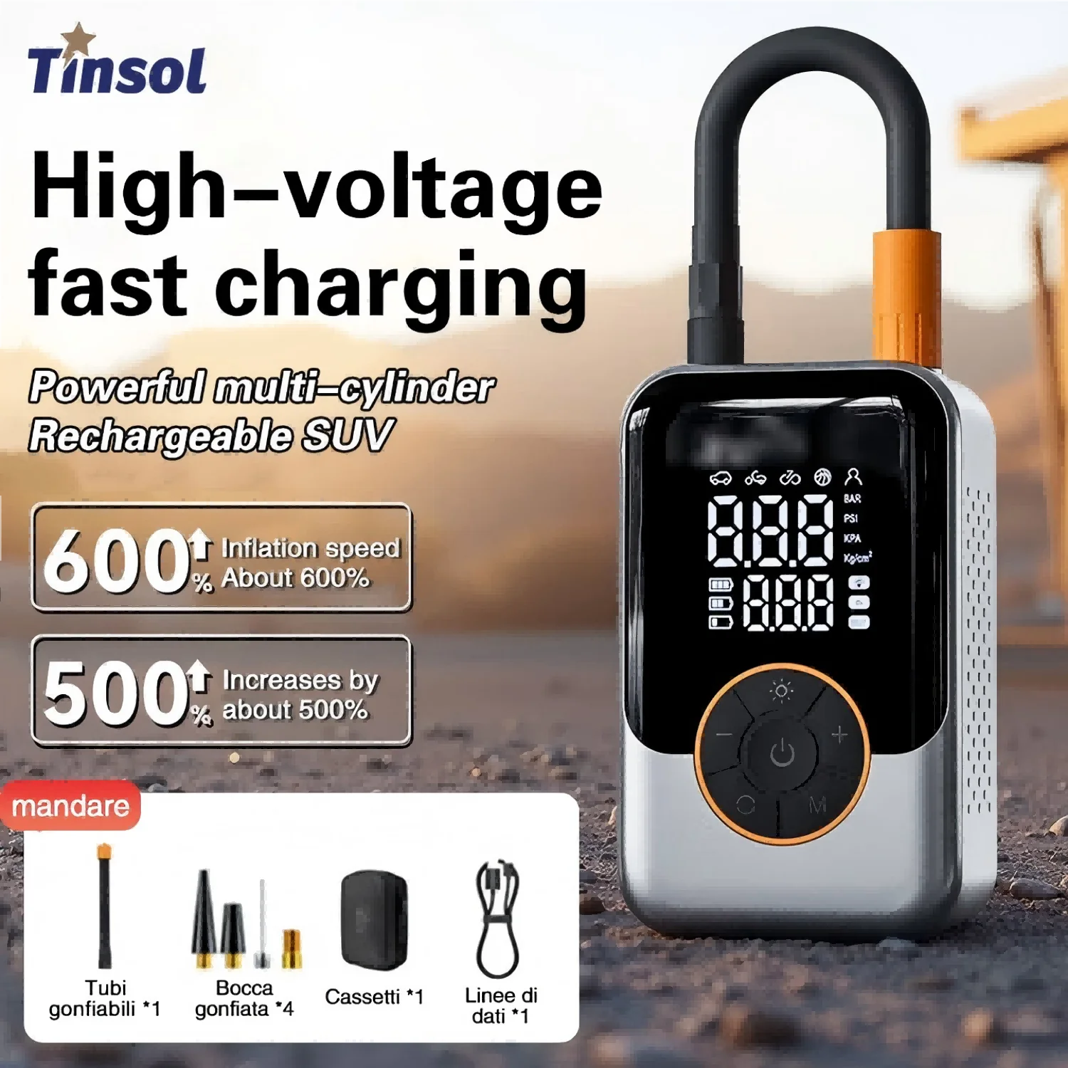 

New Wireless Car Air Pump Quick Charging Car Tire Wireless Air Pump Intelligent Electric Tire Inflator Car Motorcycle Bicycle