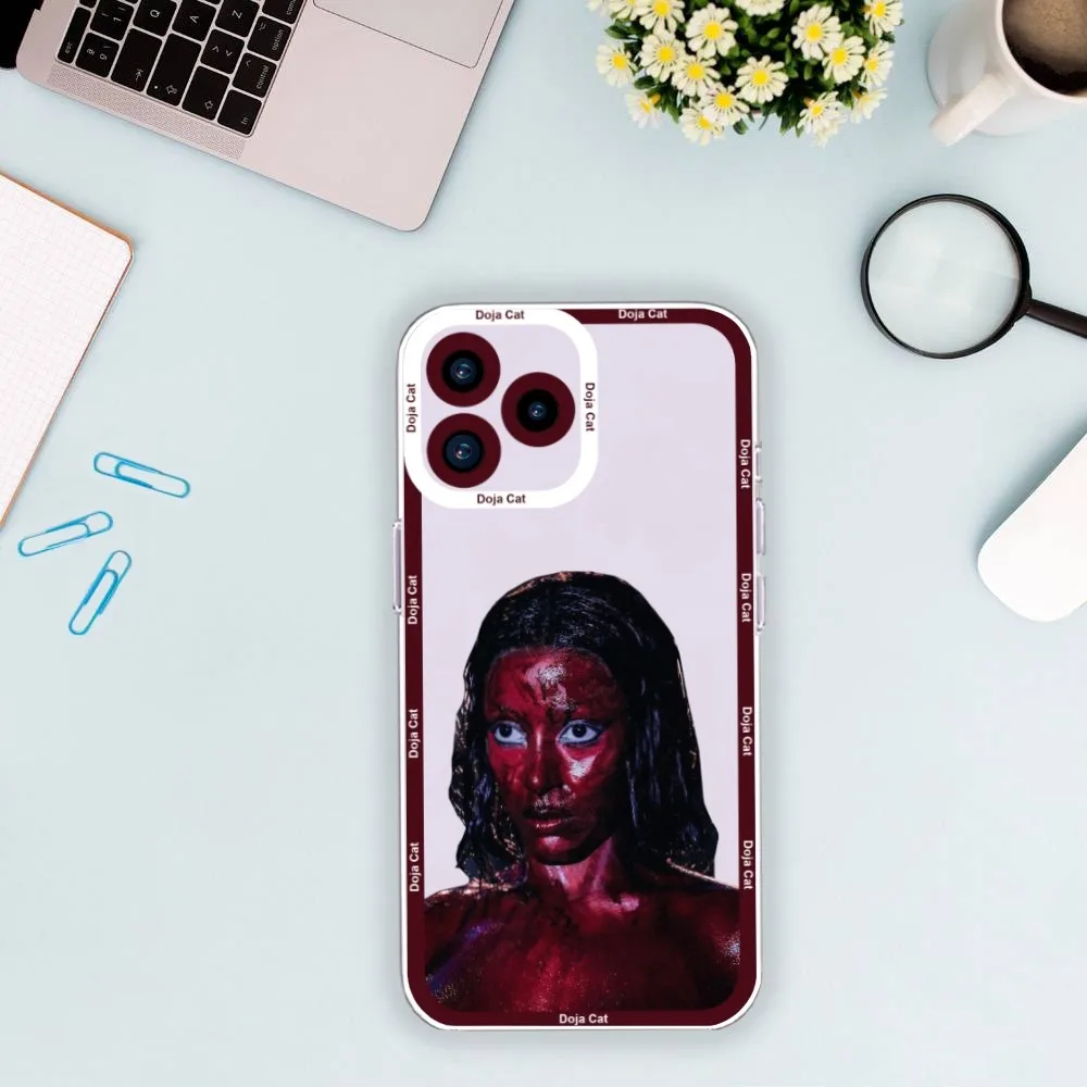 Doja Cat Scarlet Singer Phone Case For iPhone 11 12 Mini 13 14 15 Pro Max Transparent Shell