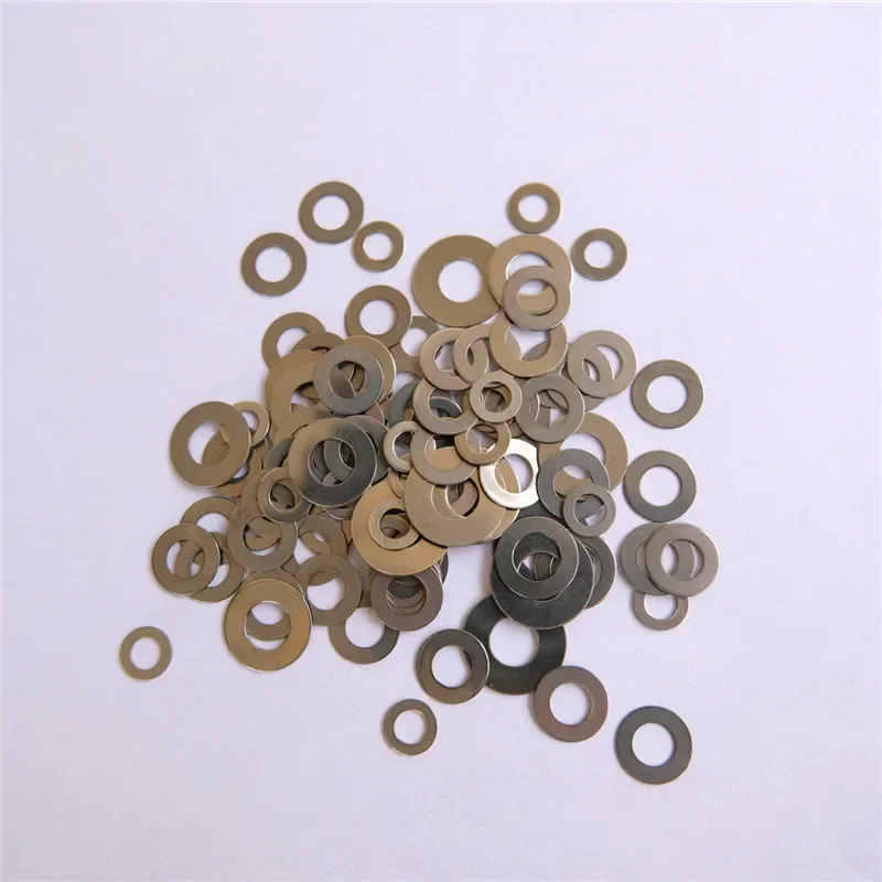 52- 58HRC 50pcs/lot Outdoor Knife Main Shaft 420J2  Plus Hard Stainless Steel Flat Gasket Folding Knife Gasket Accessories