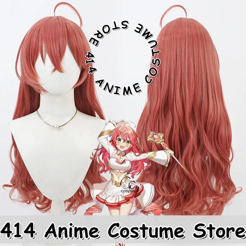 

Game & Anime Sakura Miko Cosplay Wig hololive 3D Live Curly Scalp Heat-Resistant Fiber Synthetic Hair