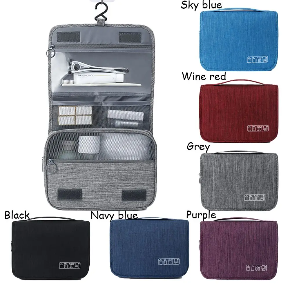 Large Capacity with Hook Water-resistant Travel Toiletry Bag Makeup Case Cosmetic Organizer Bag Hanging Makeup Bag