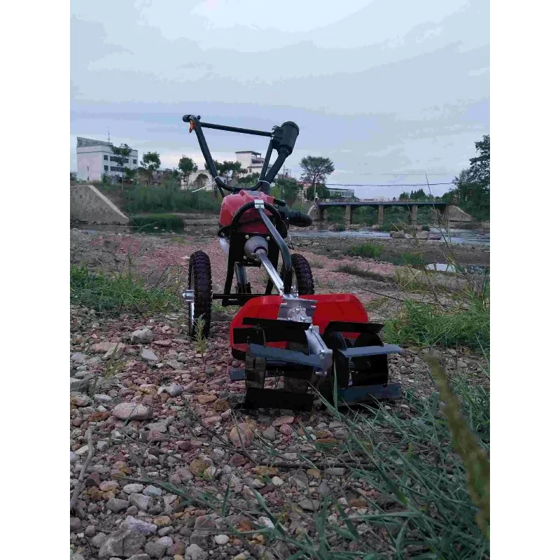 2-Stroke Agricultural Hand Push Lawn Clearing Machine Lawn Micro-tiller