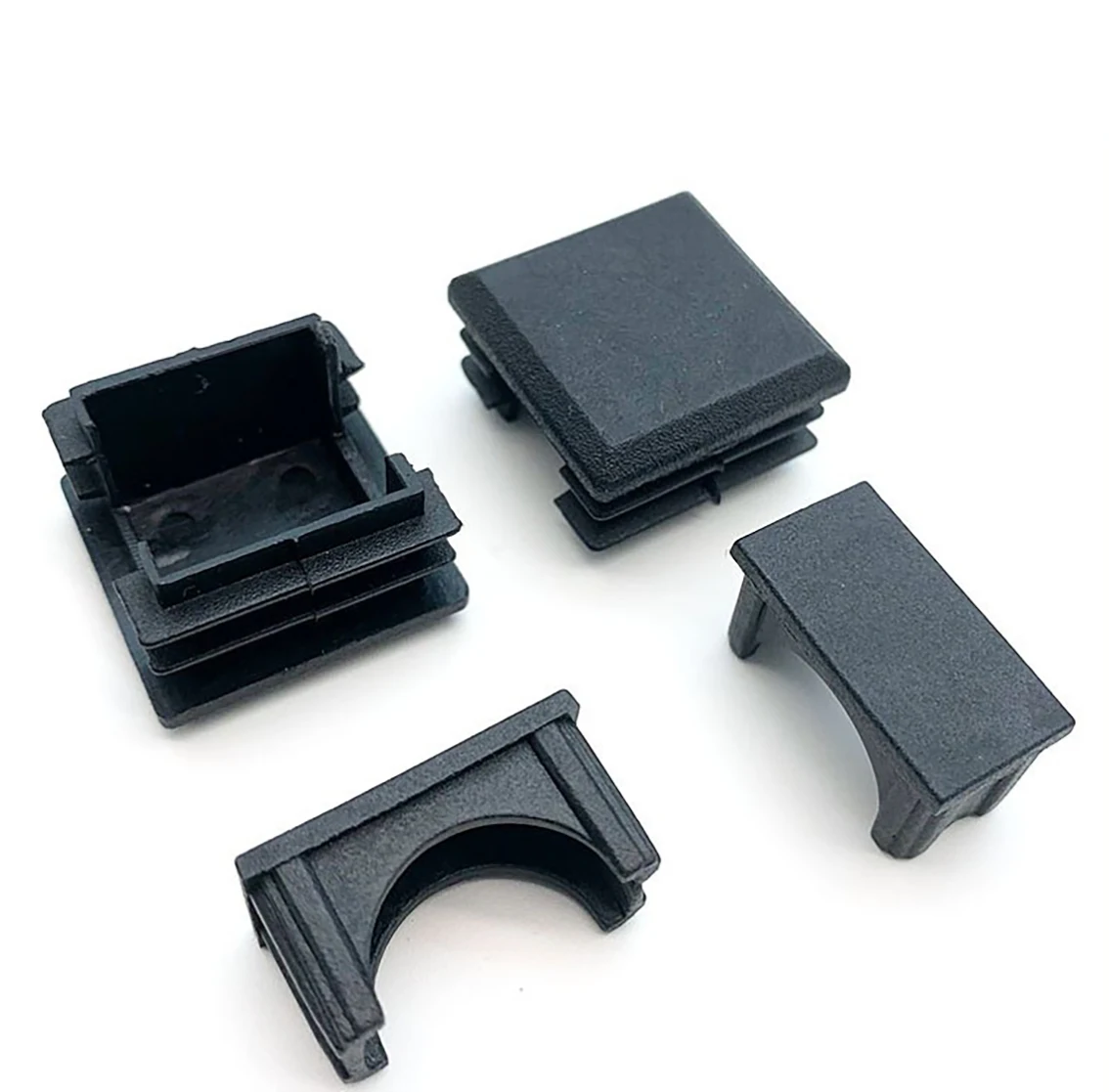 4Pcs Square Plastic Feet Pads Hole Plug 13*25mm-60*60mm Non-Slip Protection Gasket Covers Caps For Pipe Chair Furniture