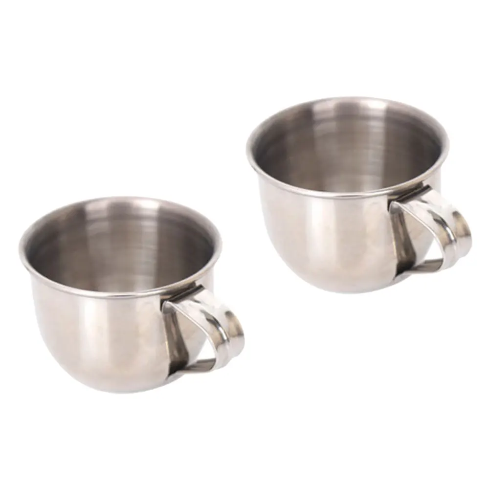 

2Pcs StainlessSteel WaterCup MiniTea Cups MetalCoffee Mugs TravelSmall PerfectBeverages Gift