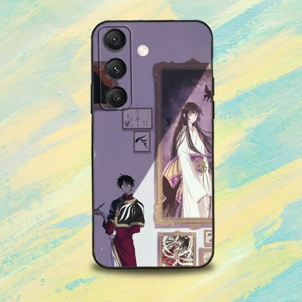 Casing Ponsel COOL H-HOLiC-ES untuk Samsung S22,S24,S25,S23,S20,S30,S21,Ultra,Plus,5G,Fe,Lite Penutup Ponsel Silikon Hitam