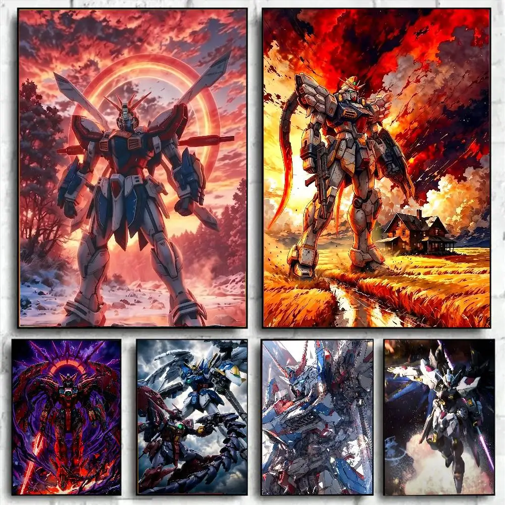 Poster d'anime Gundam Mobile Suit Destiny HD, toile murale, impression imperméable, décoration de chambre à coucher et de salon