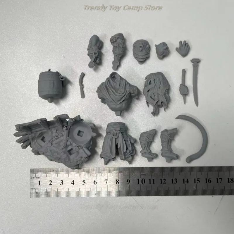 Kit de modelo de figura de resina em escala 1/24, guerreiro tigre, fantasia, hobby, escultura em miniatura, brinquedo, desmontado e sem pintura, coleção de presentes