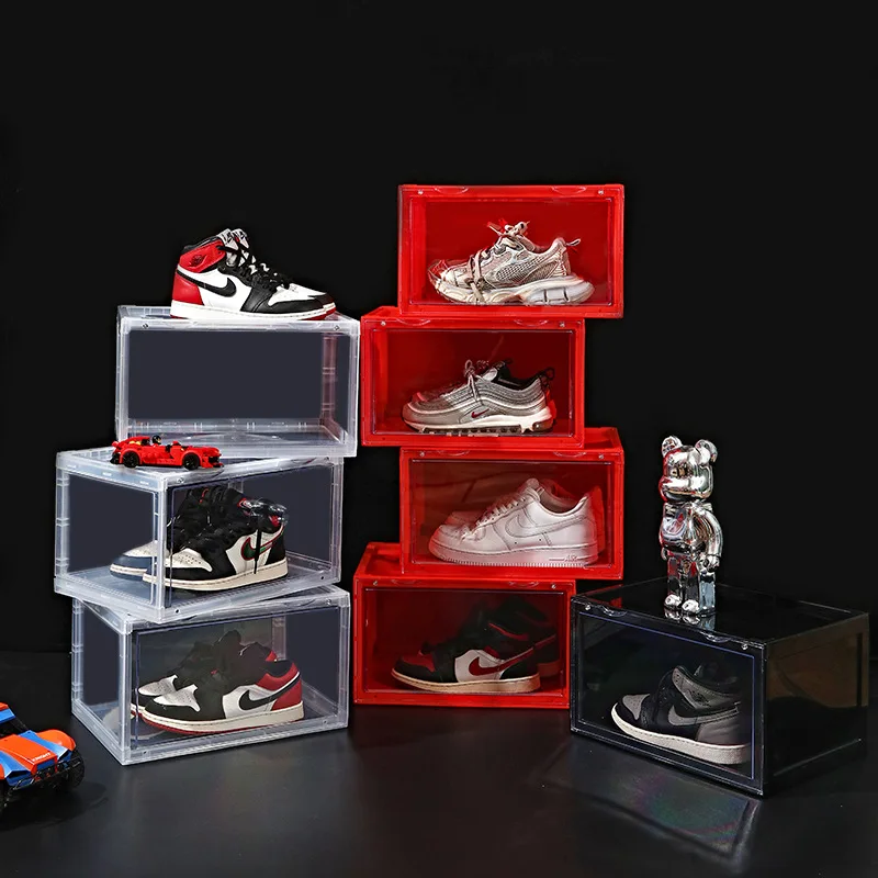 

Thickened transparent shoe box plastic storage box acrylic dustproof Aj basketball shoe box