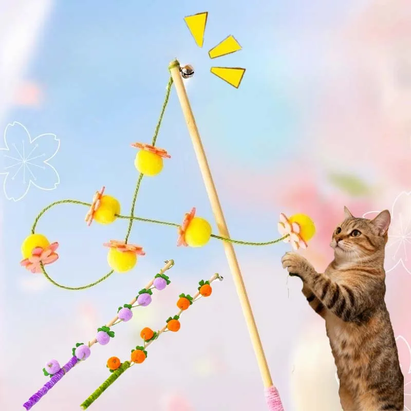 القط دعابة عصا لعبة جرس صار التفاعلية هريرة إغاظة عصا لعبة لدغة مقاومة التدريب الذاتي متعة القط لعبة الإمدادات #1