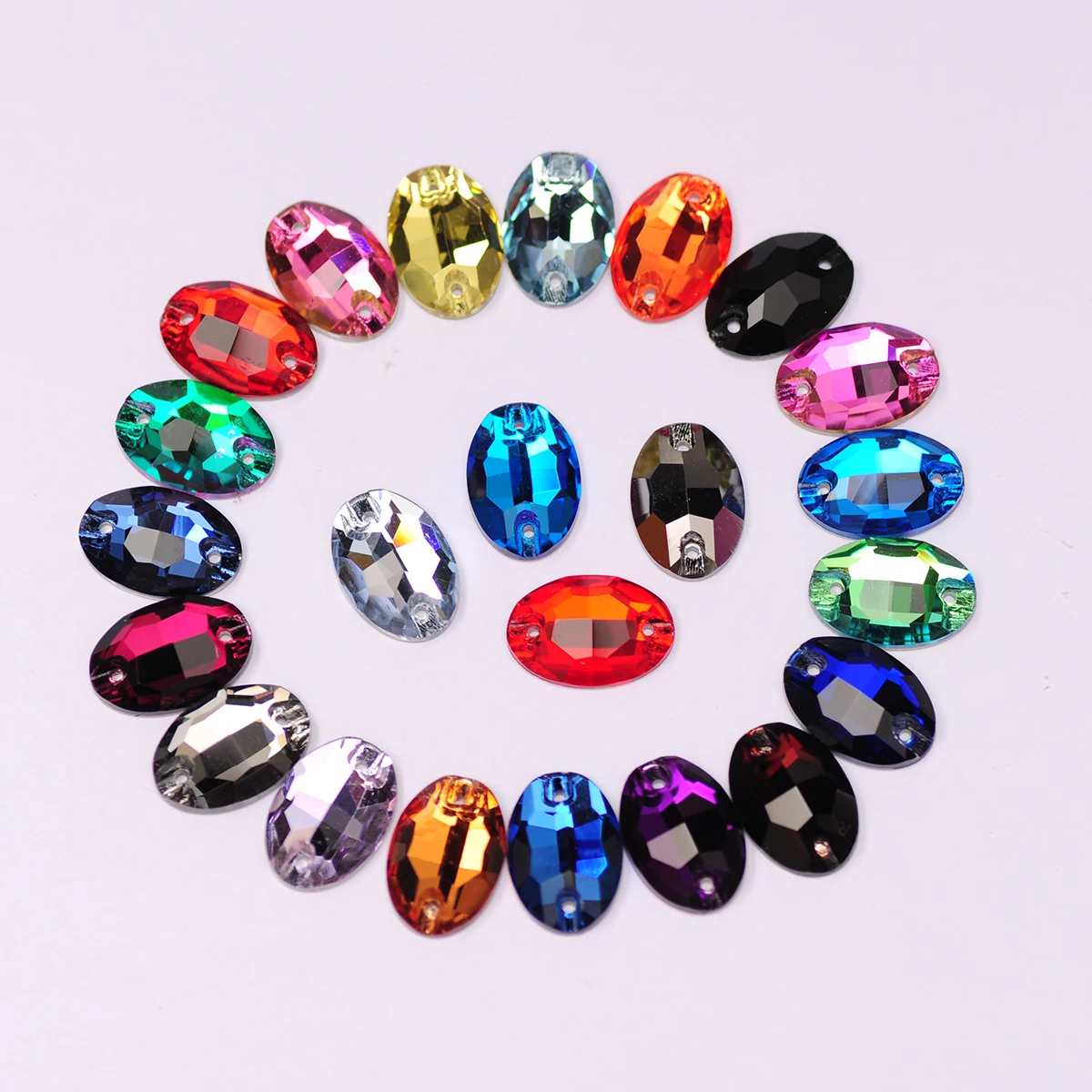 

K9 Sew on Crystal Colors Rhinestone Oval Sew on Stone Flat Craft Strass Rhinestone Sewing for Clothing Garment Accessories