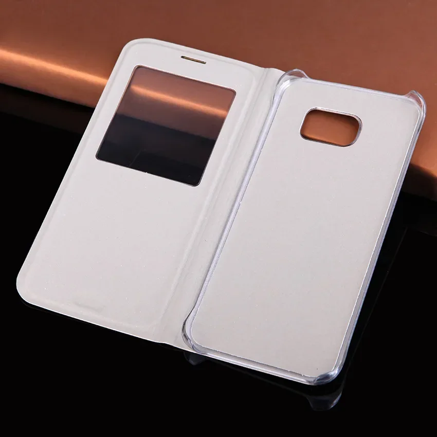 Slide Window View Case For Samsung Galaxy S7 Edge S8 Plus S8+ Flip Cover Cell Phone Carrying Bag Funda Coque Holster Shell