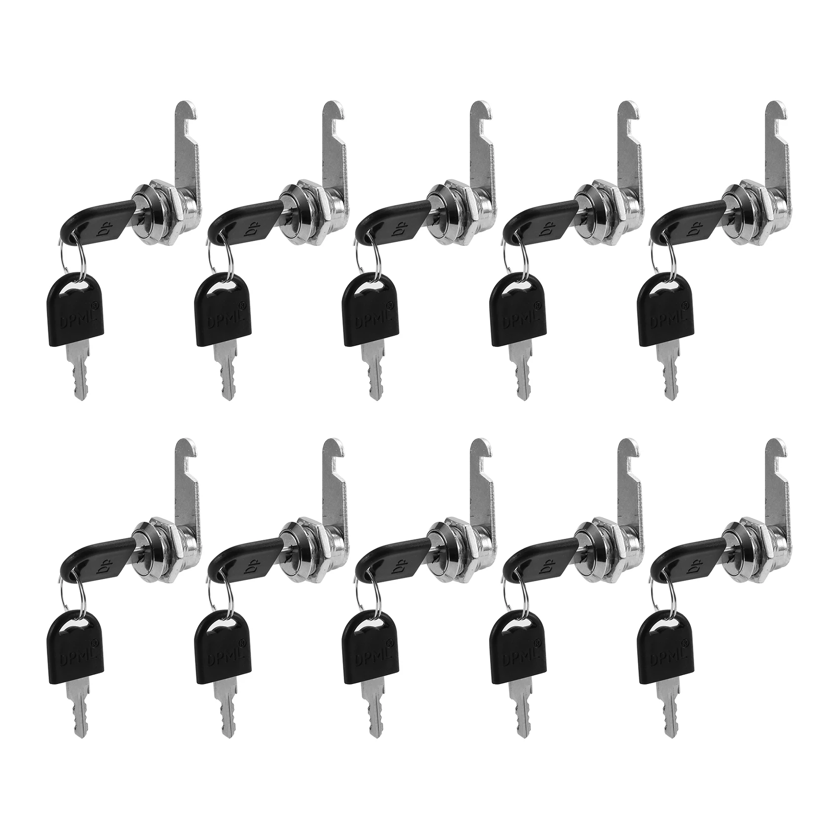 Hot 10 Set Security Lock Metal Cylinder Cabinet Locker Cam Lock with Keys Security Mailbox Lock Drawer 16mm