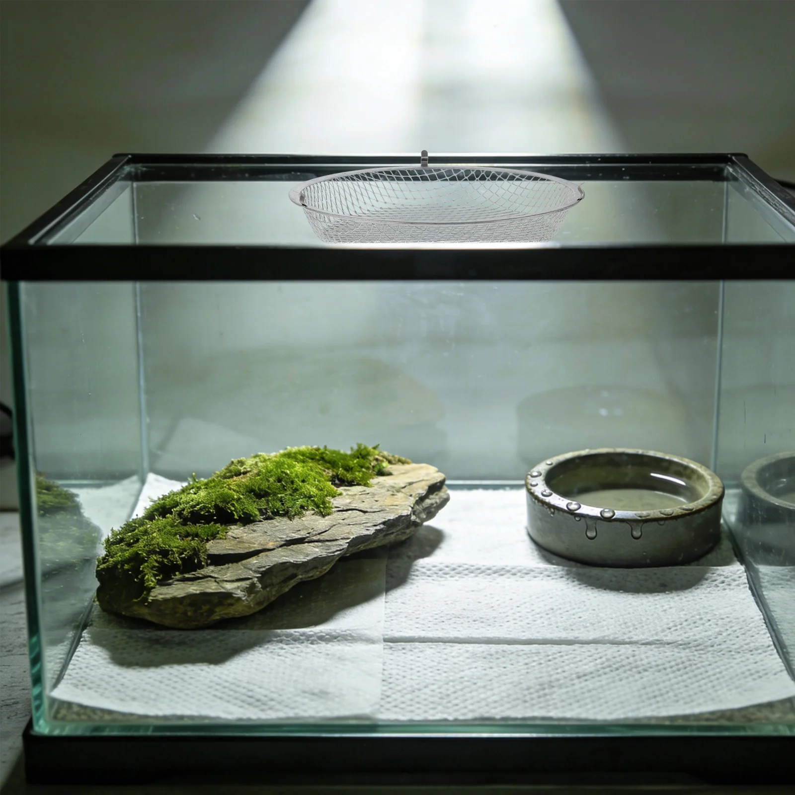 

Reptile Lamp Heating Guard Mesh Cage Safe Heat Lamp Cover Anti-Scald Lampshade for Snakes Lizards Turtles Terrarium Use