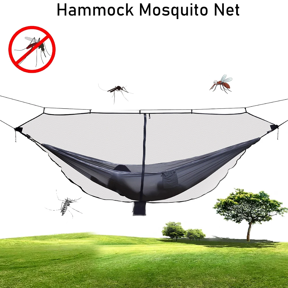 Outdoor Hammock 360 Degree Protection Mosquito Net Separated Anti-Mosquito Hook Netting Cover Lawn Camping Travel