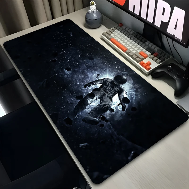 Mouse Pad Laptop Anime Extended Desktop Mat Computer Gamer HD Mousepad PC Gaming Outer Space Astronauts Accessories Keyboard Pad