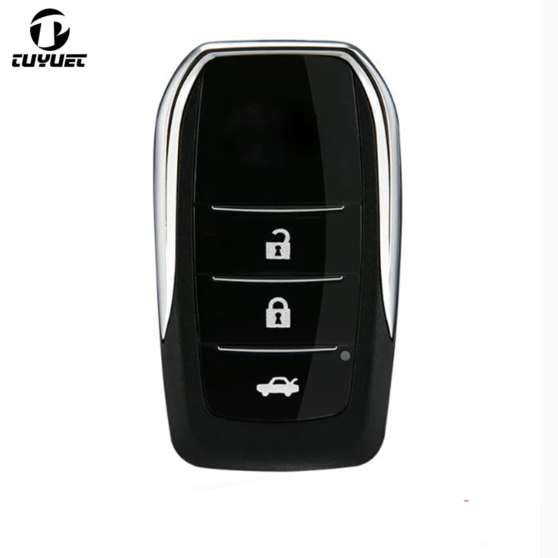 Coque de clé télécommande pliable, 2/3/4 boutons, pour Toyota Camry Corolla Yaris Wish Prado Tundra Hiace