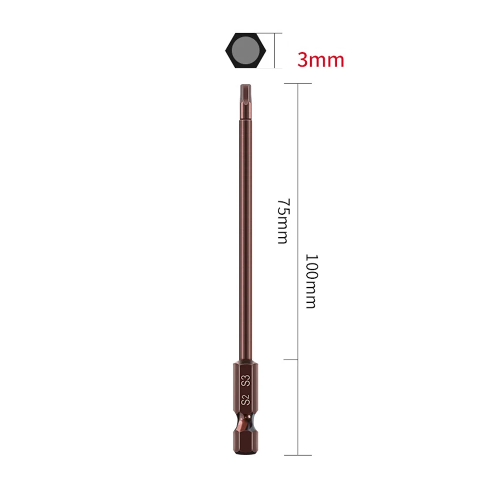 Electric Screwdriver Bit 1.5/2/2.5/3/4/5/6mm For Pneumatic Batches Electric Drills Electric Batches Hex Screwdriver Bits