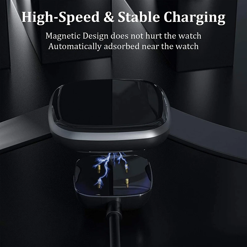 

for Fitbit Sense/Fitbit Versa 3 Charger Cable, Replacement USB Charging Cradle Dock Stand Cable for Smart Watch Sense/Versa 3