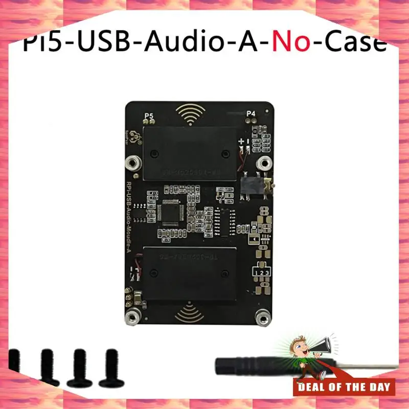 Consegna in 24 ore Modulo scheda audio audio USB HAT per Raspberry Pi 5 con jack per auricolari Cicalino altoparlante per sostituzione Rpi 5 Acce