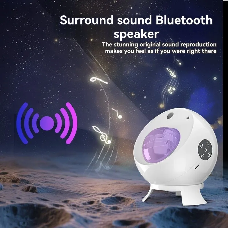 مصباح بروجيكتور SHGO-Starry Sky مع مكبر صوت بلوتوث مدمج وقابل لإعادة الشحن عبر USB ودعم الموسيقى #3