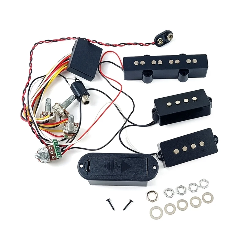 JP Pickup with Active Preamp 3 Band for Electric Guitar and Bass