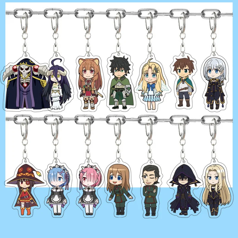 Isekai Quatuor un autre monde acrylique porte-clés pendentif bijoux Animation produit associé porte-clés ami cadeau sac charme Souvenir