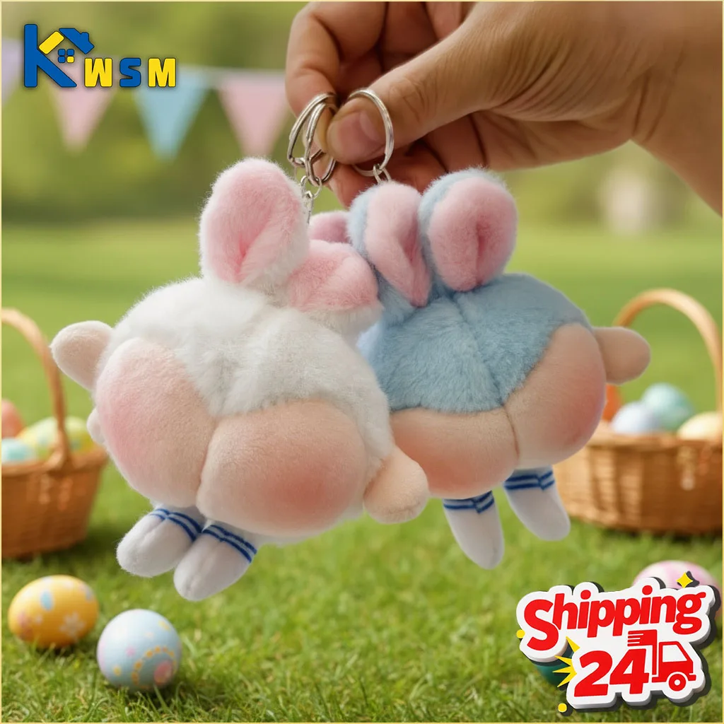 

1-20 шт. забавный дизайн пасхальный кролик плюшевый подвесной кулон уродливый милый приклад персиковый кролик кукла игрушка орнамент игривый новинка подарок
