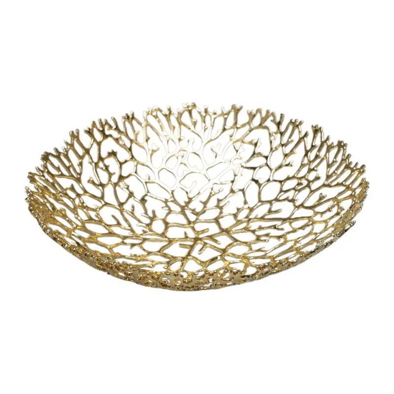 

Nordic creative geometric metal hollow fruit plate, coffee table soft home accessories