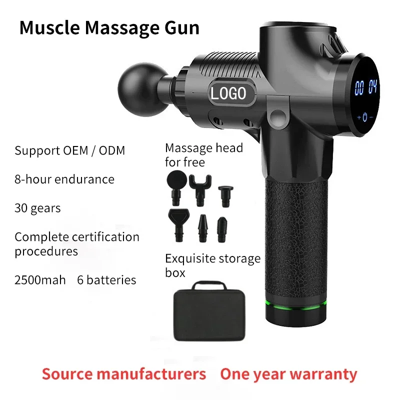 Amazon Physical Therapy lcd 30 Speed Mini Fascial Massager Message Gun Muscle Vibration Gun Sports Massage Gun