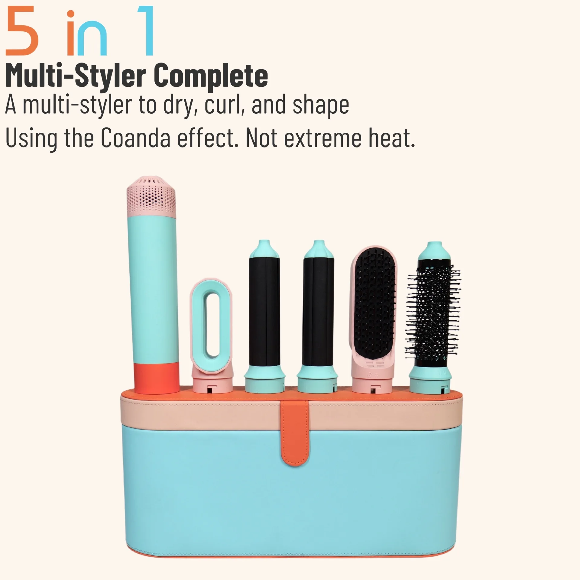 5 in 1 Multi-Function Styler Hair Dryer Hair Styler Hot Air Comb Set with Curling Tube Hot Air Brush Styling Tools MultiStyler