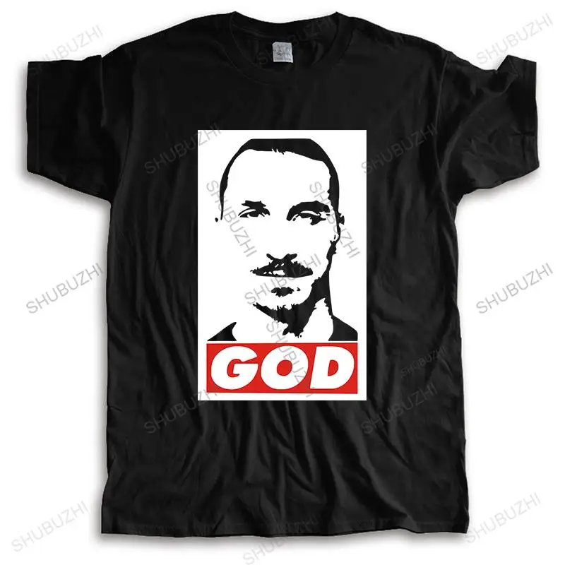 fashion High Quality t-shirt men crew neck tees Zlatan Ibrahimovic god Cotton summer Short Sleeve T-shirt Drop Shipping