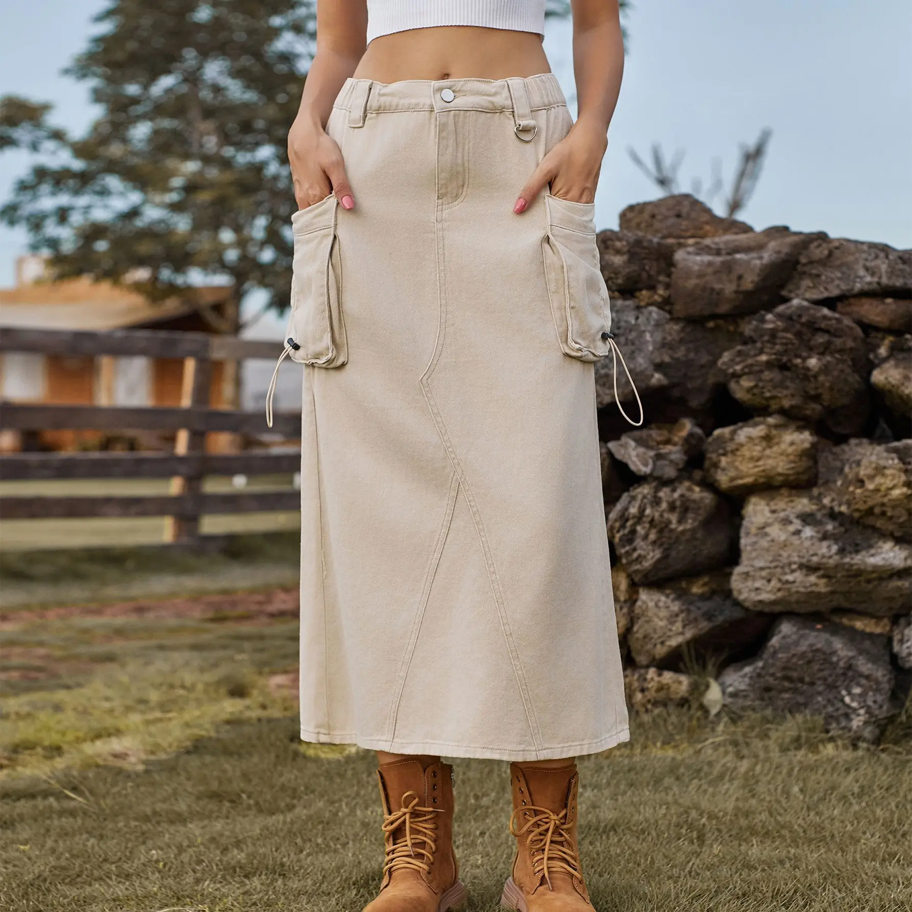 

Европейская и американская модная женская ретро новая джинсовая повседневная одежда, юбка, женская одежда