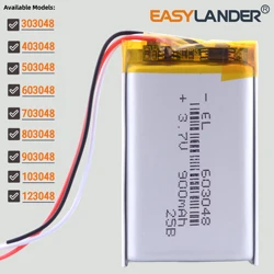3Wires 3.7V  303048 PLIB polymer lithium ion / Li-ion battery 403048 503048 603048 703048 803048 903048 103048 123048
