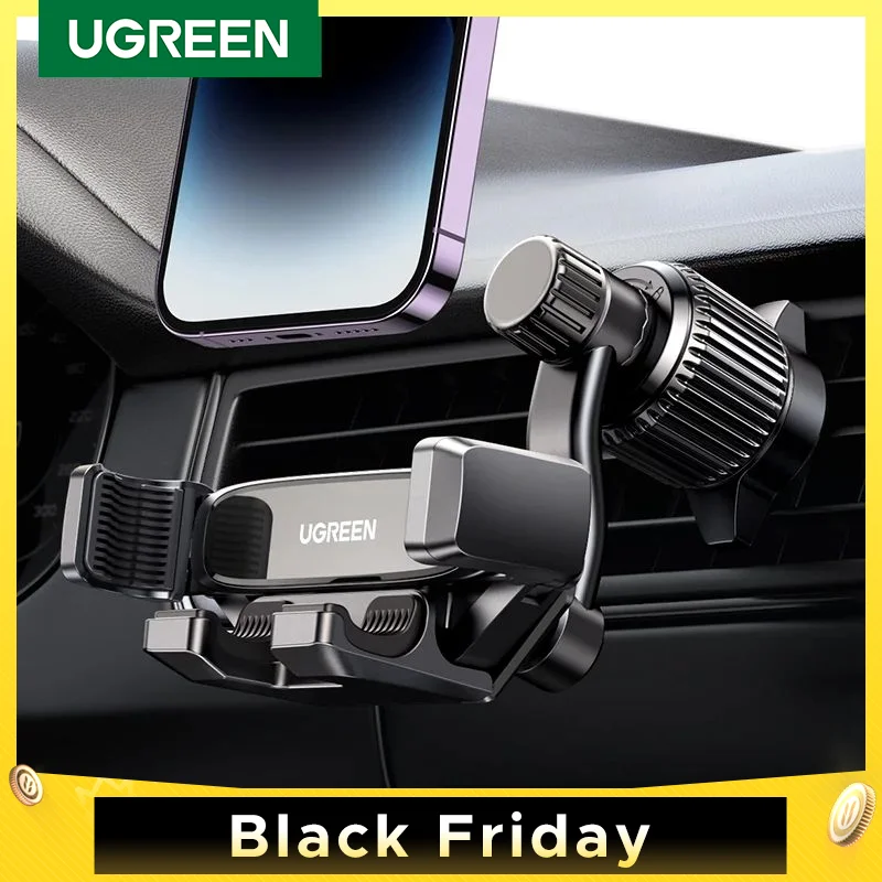 UGREEN Car Phone Holder Gravity Car Phone Stand For iPhone 16 15 14 Pro Max Xiaomi Samsung 360°Rotation Air Vent Phone Holder