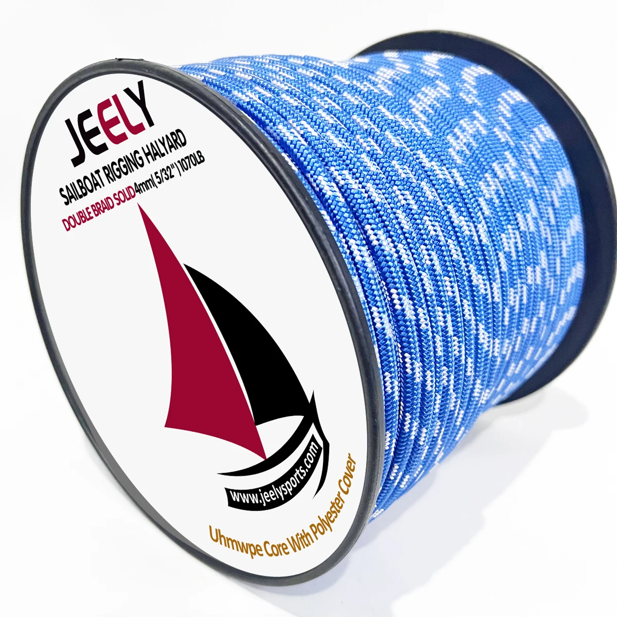 4MM 1070lb UHMWPE Core Polyester Sleeve Mooring Rope Sailboat Rope