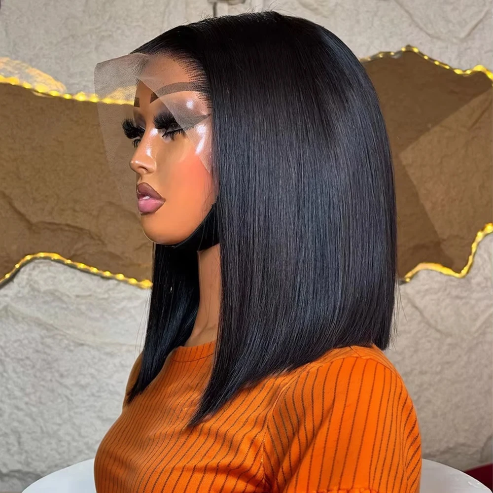 Parrucche Bob corte 13x6 Parrucche frontali in pizzo HD Parrucche diritte per capelli umani 13x4 7x5 Parrucche senza colla Capelli umani pronti da indossare per le donne