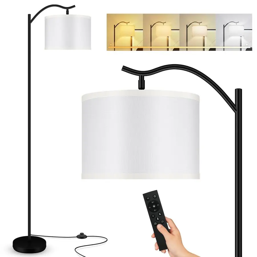 

Floor Lamp for Living Room,Arc Floor Lamp with Remote Control,Stepless Dimmable Brightness amp Colors Temperature 2700k6500k,Mod