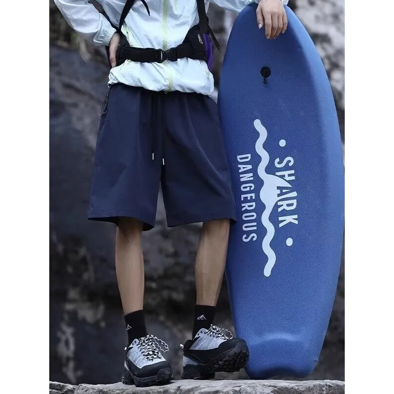 

Outdoor functional simple casual shorts men's summer new Japanese retro beach five-point pants loose large-size pants