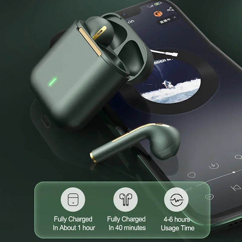 Оригинальные беспроводные Bluetooth-наушники Xiaomi J18 HiFI, трек-микрофон, водонепроницаемые спортивные наушники с сенсорным шумоподавлением