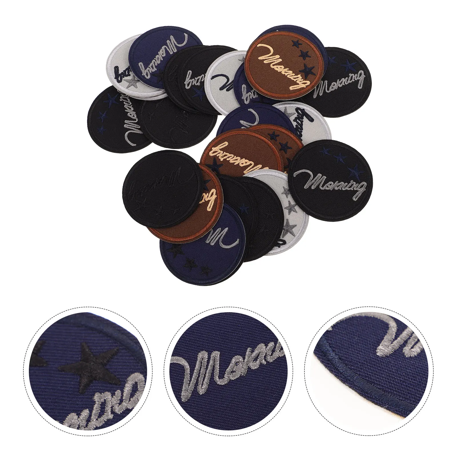 

25pcs Embroidered Cloth For Clothes Iron On Fabric Repair Patches For Jeans Hats Jackets Shoes Sewing Applique Diy Wear